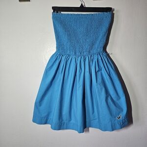Hollister Blue Strapless Dress